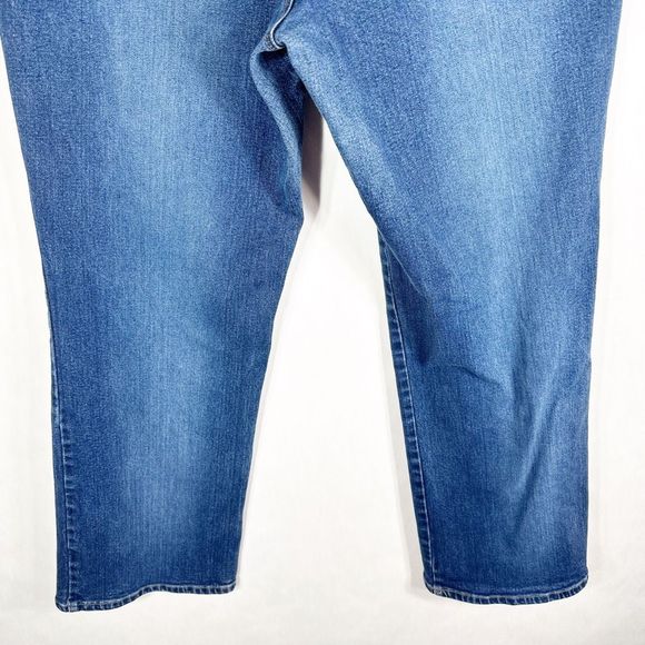 Venezia Plus Size 20 Jeans Blue‎ Denim Wide Straight Cotton Stretch Solid 683 - Picture 5 of 8